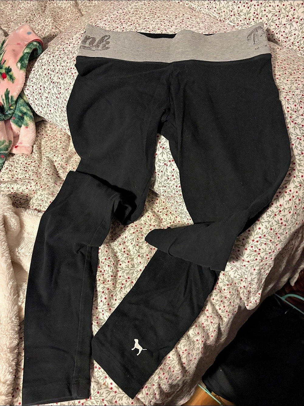 Victoria's Secret PINK All-Day Cotton Foldover Flare Leggings